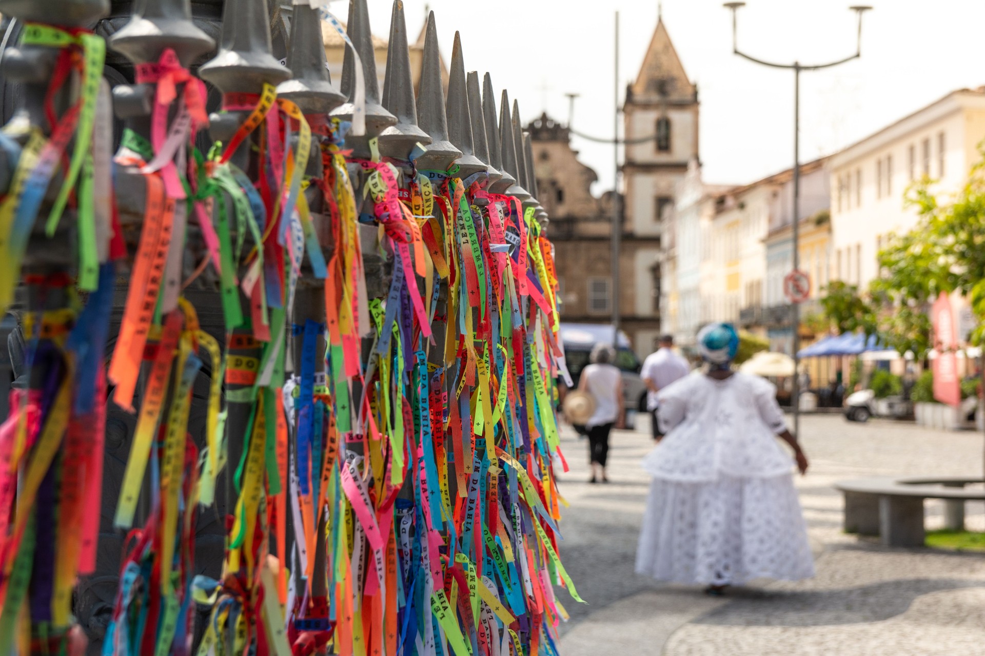 Streets of Pelourinho. Historical architecture and center culture in Salvador, Northeast Brazil.